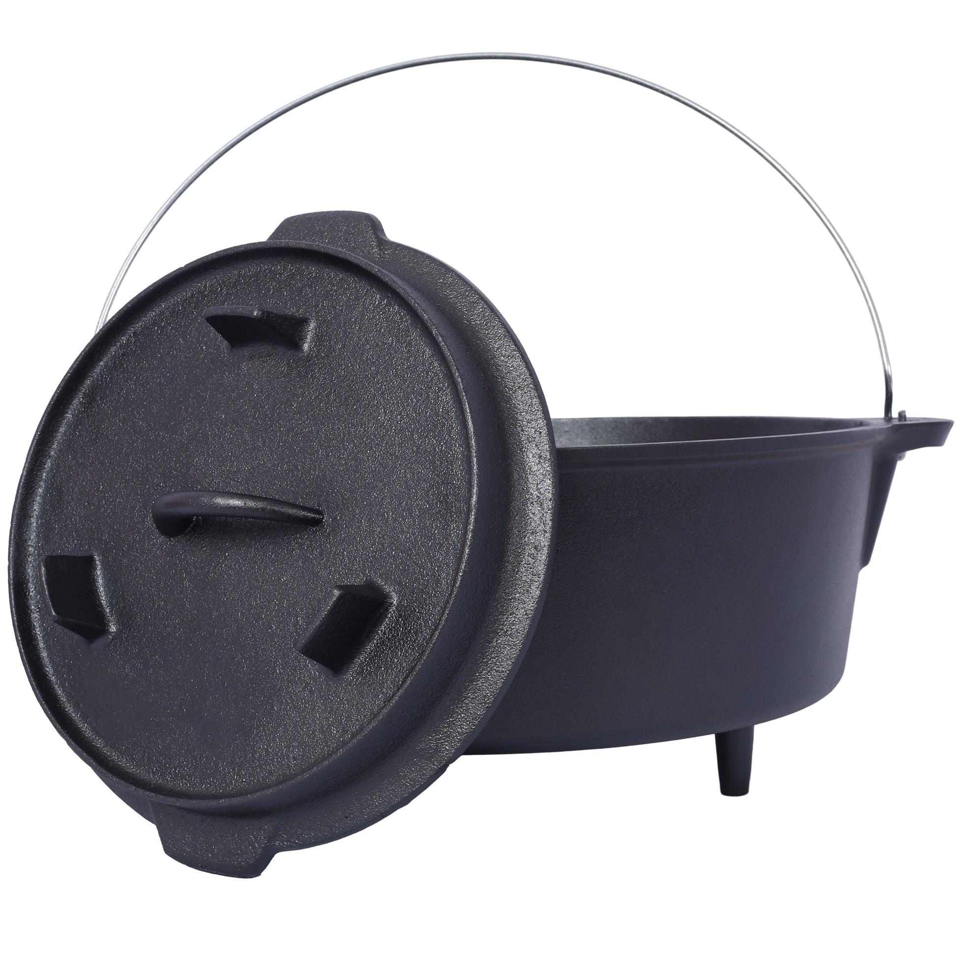 Pre-Seasoned Cast Iron Dutch Oven with Skillet Lid in black cast iron HouseOfZazla on Tampa Home & Garden Store