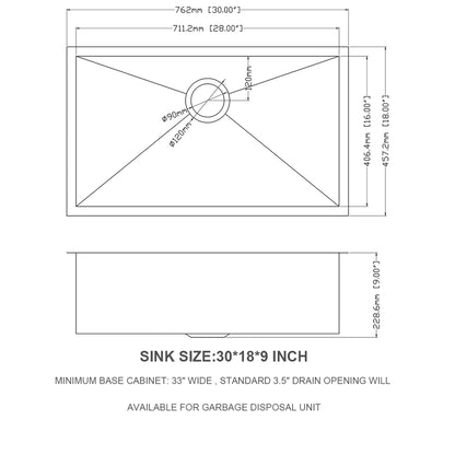 The Deep Single Bowl Undermount Stainless Sink