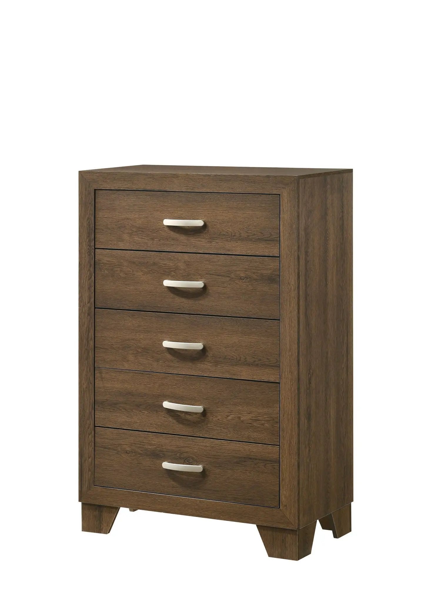 Miquell Elegant Design Chest warm brown wood with silver handles by Unique Piece Furniture on Tampa Home & Garden Store