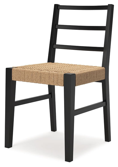 Isanti Dining Chair Set of 2 Light Brown Black