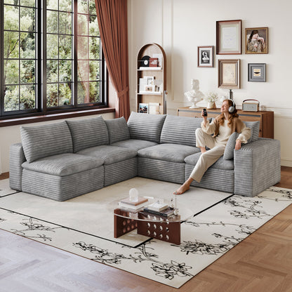 Modular Cloud Sofa and Corduroy Plush Seating