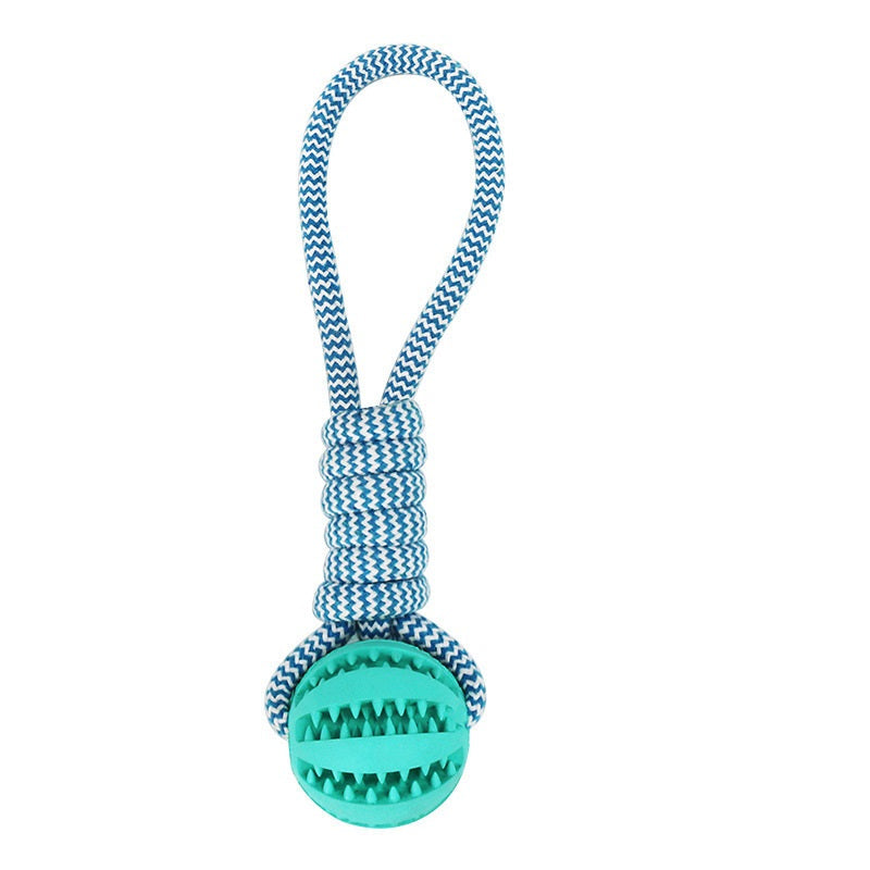 Dog toy rope loop with teal ridged rubber ball for small dogs Sell My Stuff on Tampa Home & Garden Store