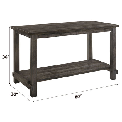 Martha II Weathered Counter Height Table gray wood by HouseOfZazla on Tampa Home & Garden Store