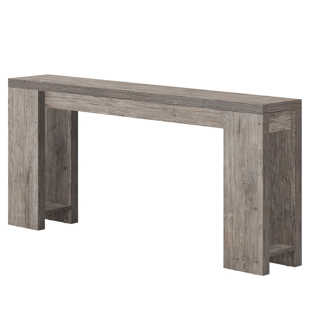 Extra Long Farmhouse Console Table solid wood light brown or dark gray finish HouseOfZazla on Tampa Home & Garden Store