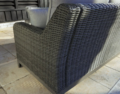 Elite Park loveseat with cushion in gray wicker by Unique Piece Furniture on Tampa Home & Garden Store