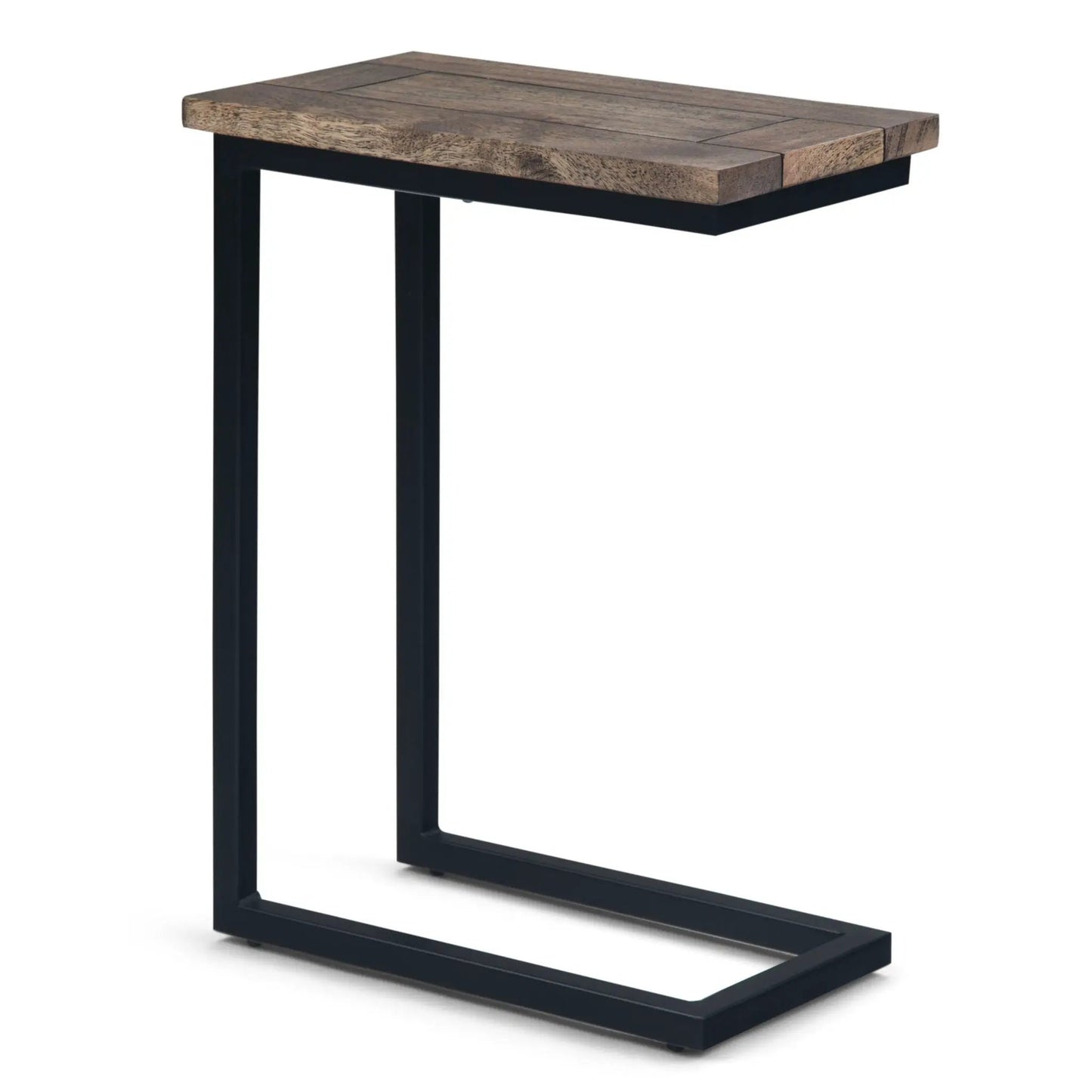 Skyler C Side Handcrafted Table rustic wood top with black metal frame by Unique Piece Furniture on Tampa Home & Garden Store
