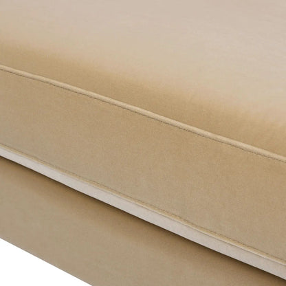 Alana Lawson Accent Arm Chair beige upholstered fabric with seam detail on Tampa Home & Garden Store