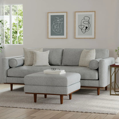 Morrison Sofa and Ottoman Set in Leather