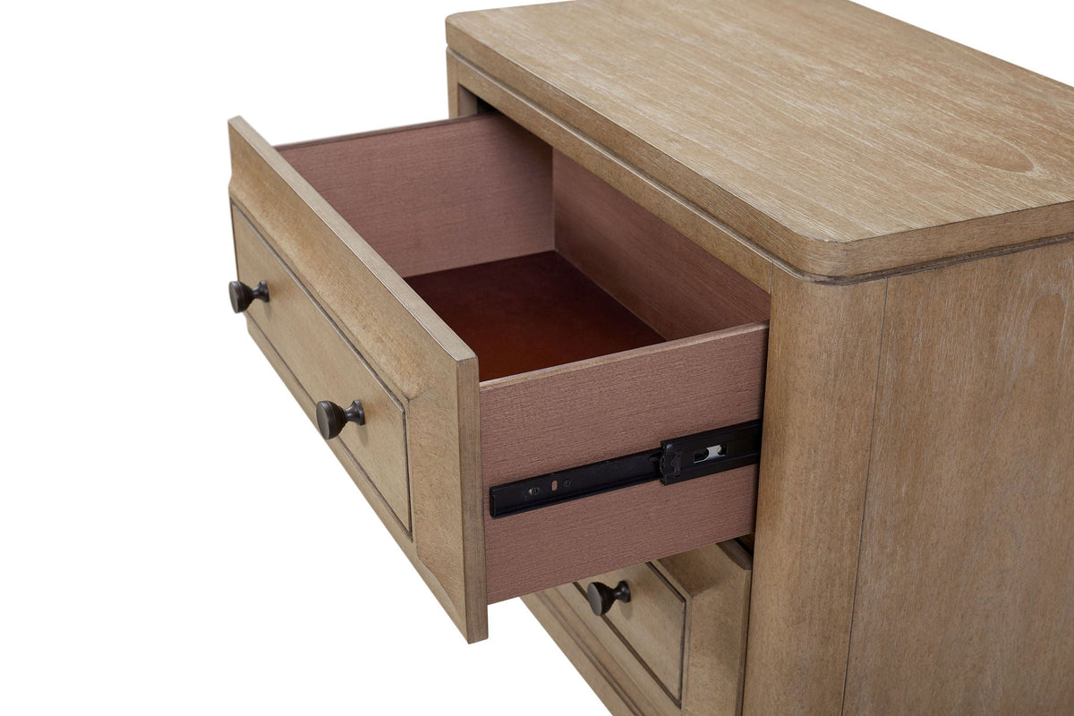 Queen Canopy Bedroom Set in sand finish with 2-drawer nightstand HouseOfZazla on Tampa Home & Garden Store