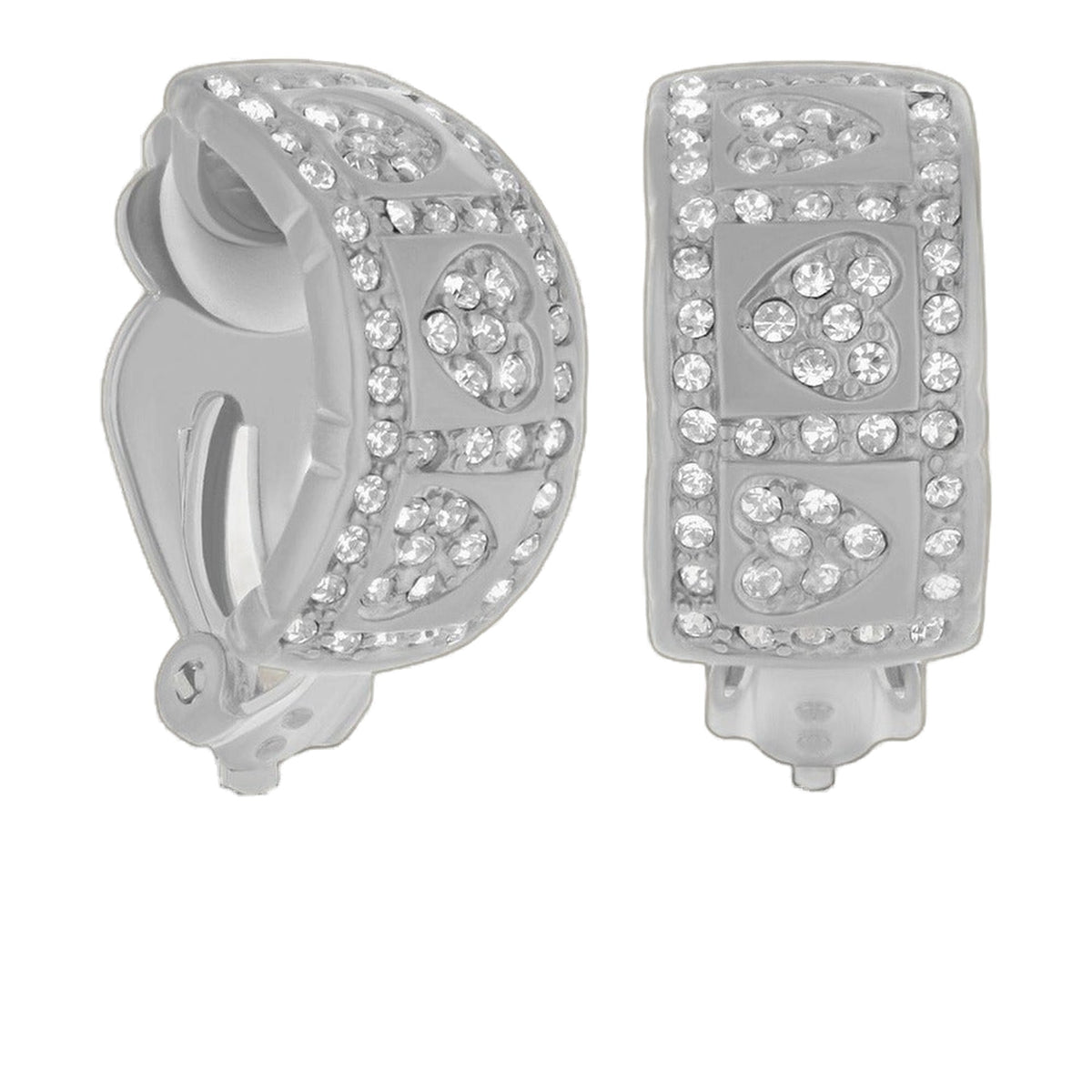 Pave Earrings by Lauren G Adams, square pave crystal studs, classic earrings pair on Tampa Home & Garden Store