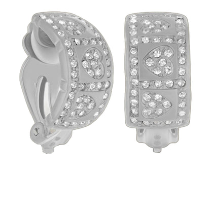 Pave Earrings by Lauren G Adams, square pave crystal studs, classic earrings pair on Tampa Home & Garden Store