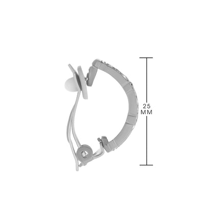 Pave Earrings by Lauren G Adams, classic hoop with pave stones, 25 mm on Tampa Home & Garden Store