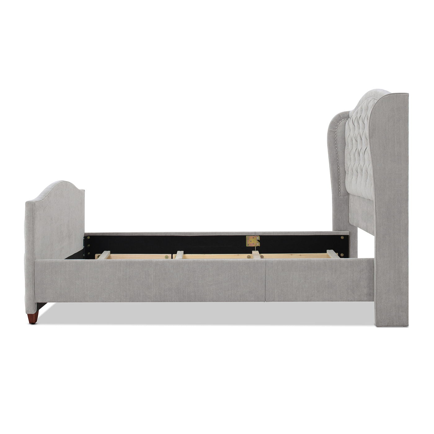 Solid Upholstered Bed Frame and Headboard Set