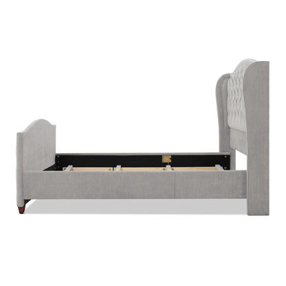 Solid Upholstered Bed Frame and Headboard Set
