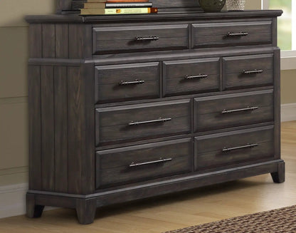 Mahogany 9 Drawer Dresser With Ample Storage