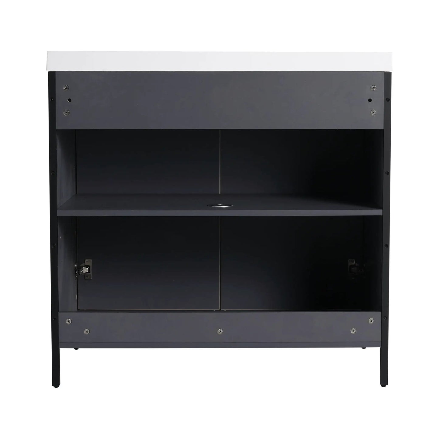Contemporary Vanity with Adjustable Shelves