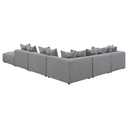 Amherst gray modular sectional with cushions, 2-piece living room set by HouseOfZazla on Tampa Home & Garden Store