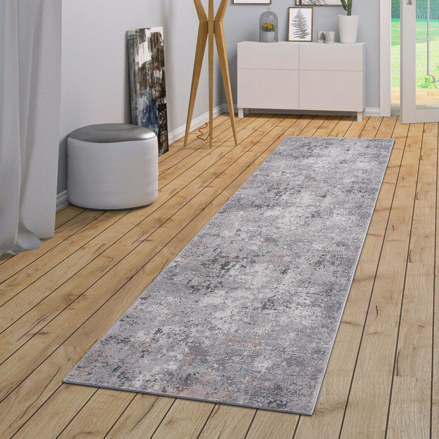 Marfi Abstract Area Rug in Neutral Tones