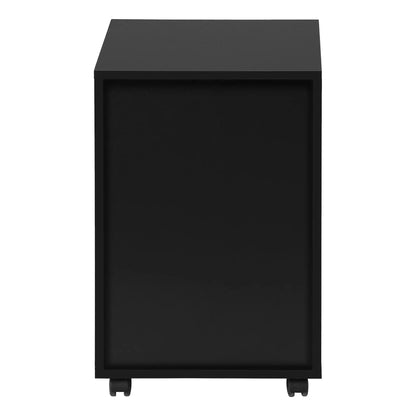Black rolling file cabinet with drawers and casters, contemporary office storage on Tampa Home & Garden Store