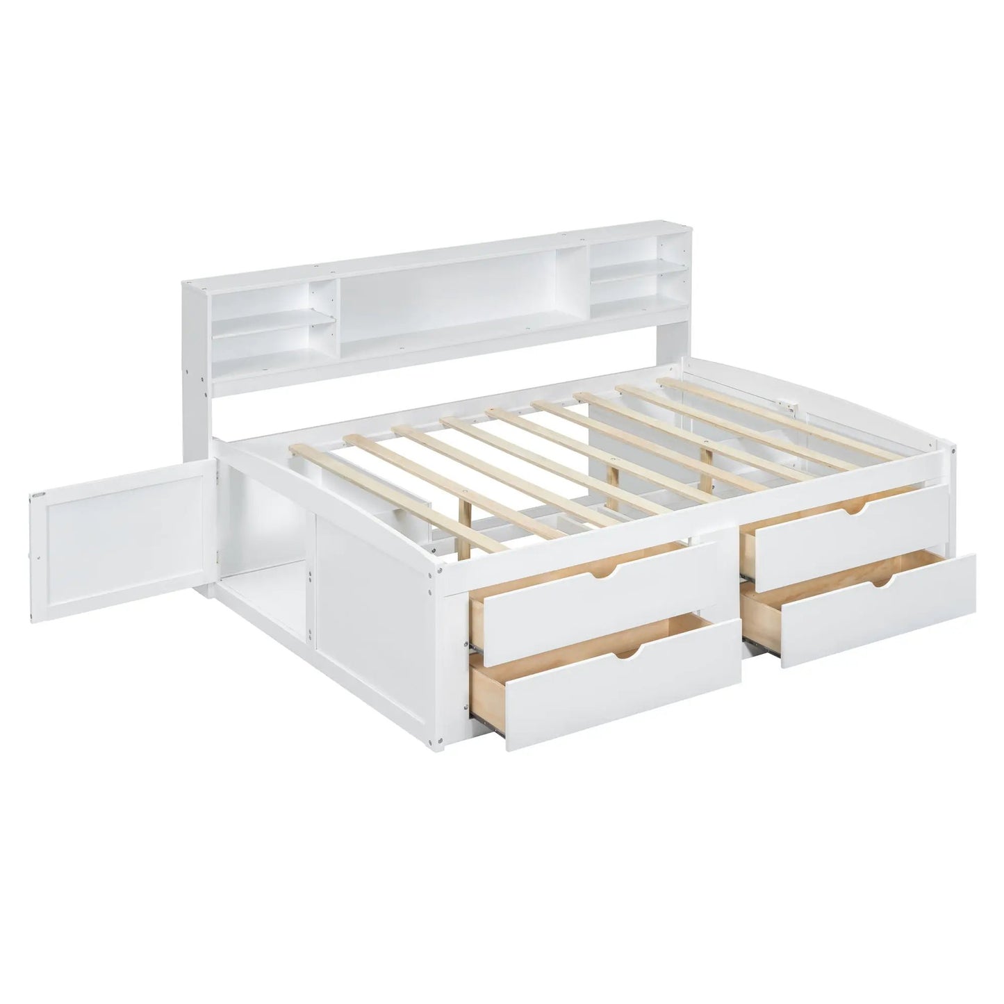 Daybed with Two Bedside Cabinets and Four Drawers