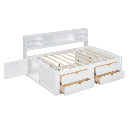 Daybed with Two Bedside Cabinets and Four Drawers