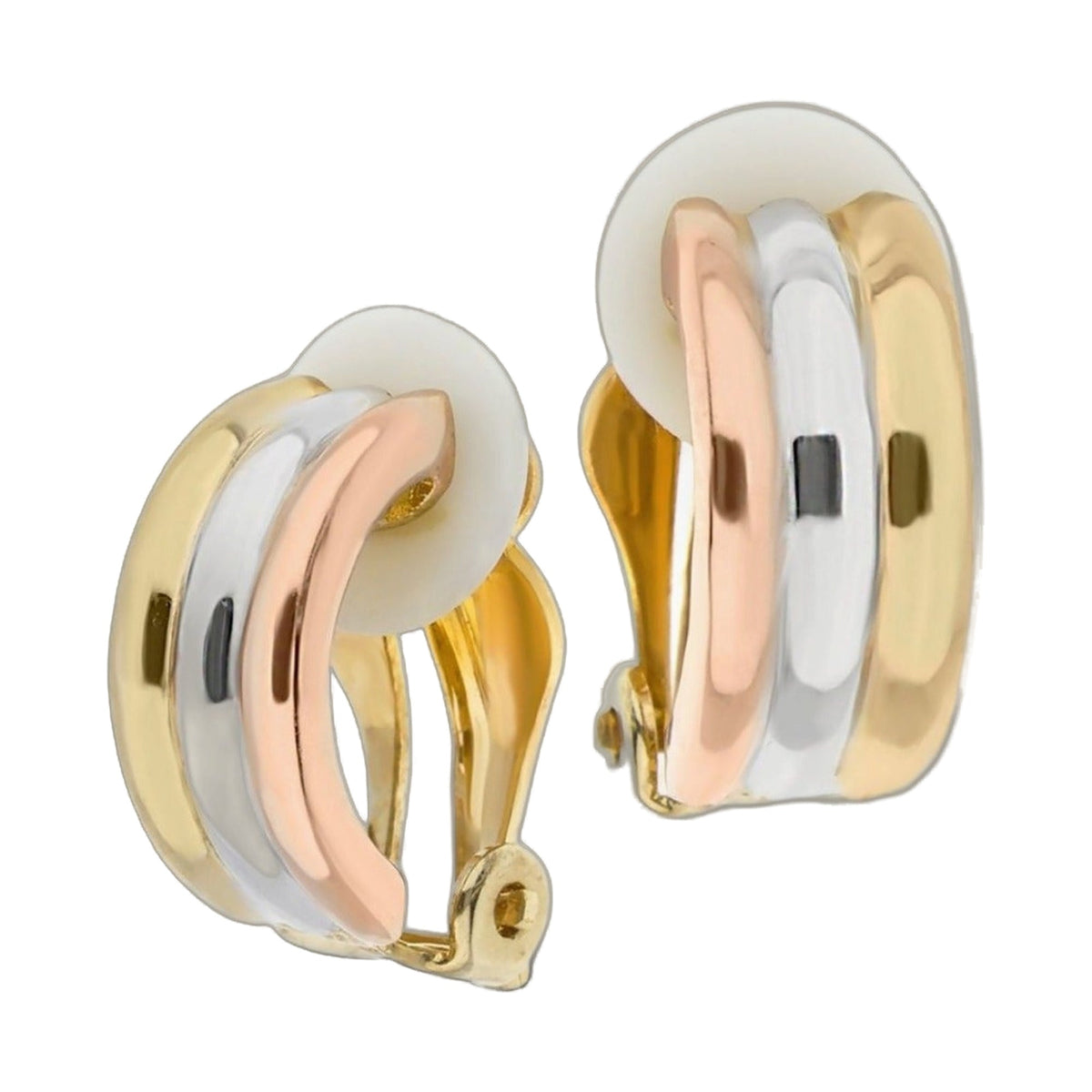 Socialite Earrings by Lauren G Adams, mixed-metal hoop pair on Tampa Home & Garden Store