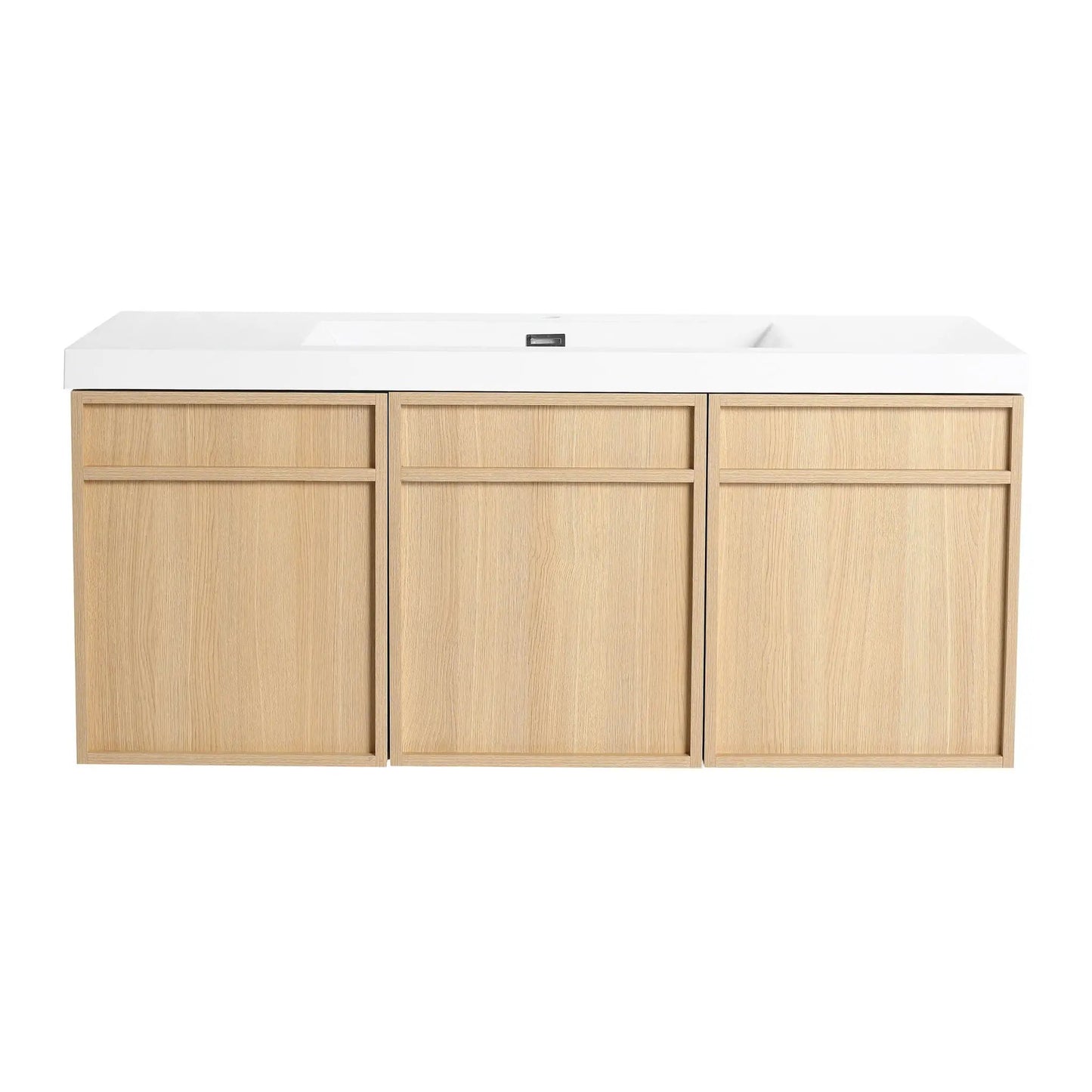 Wall-Mounted Vanity with Resin Sink Doors