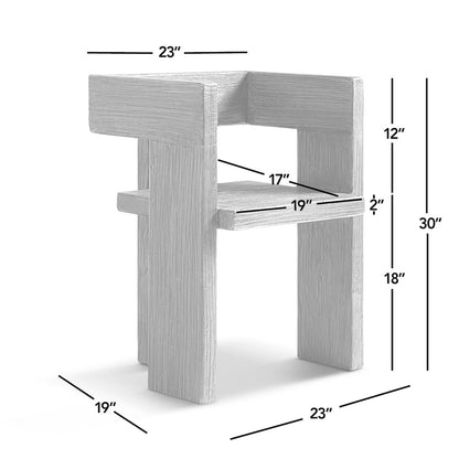 Sculptural block accent chair, reclaimed elm, brown, arm chair by HouseOfZazla on Tampa Home & Garden Store