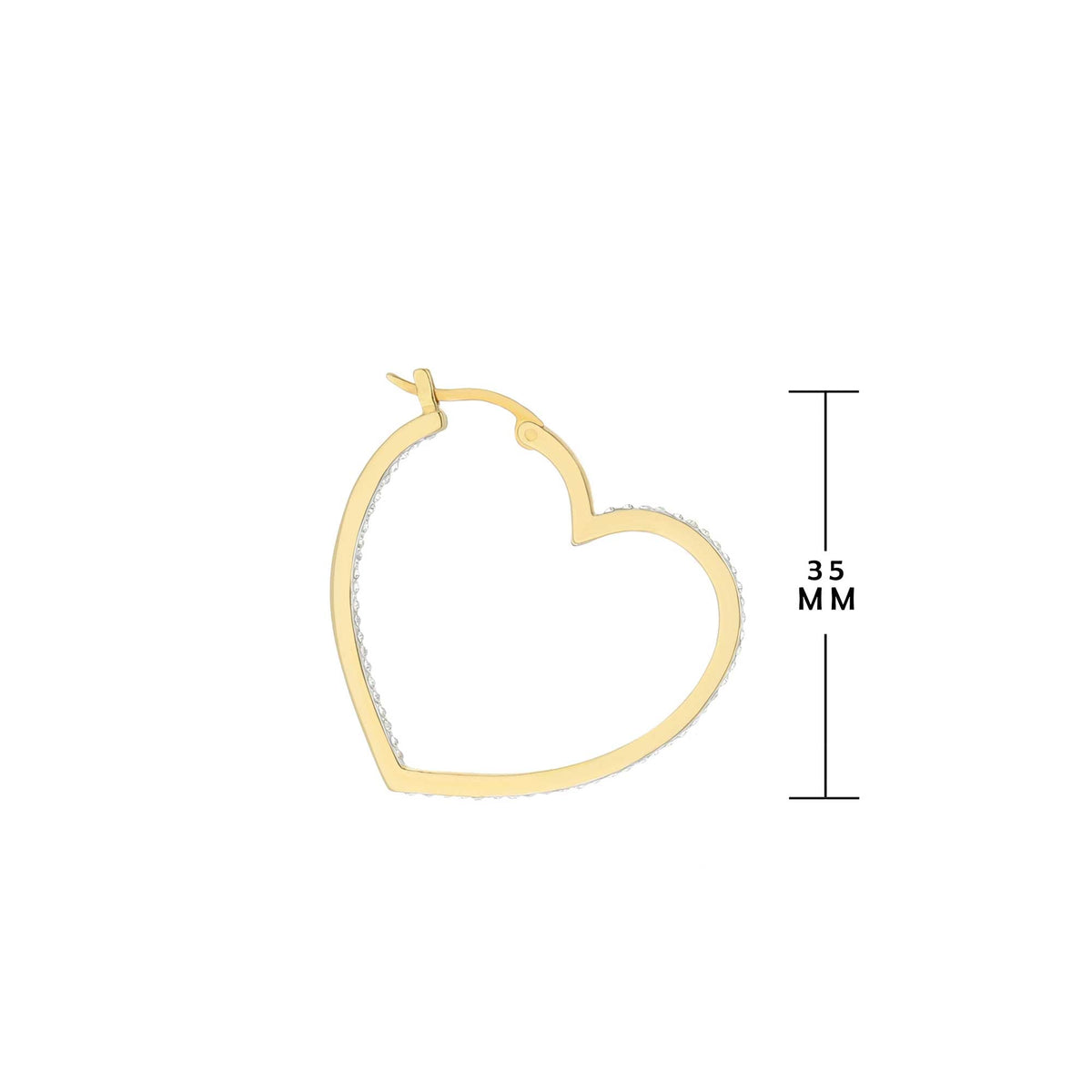 Pave Heart Hoop Earrings gold-tone hoops with pavé crystals by Lauren G Adams on Tampa Home & Garden Store