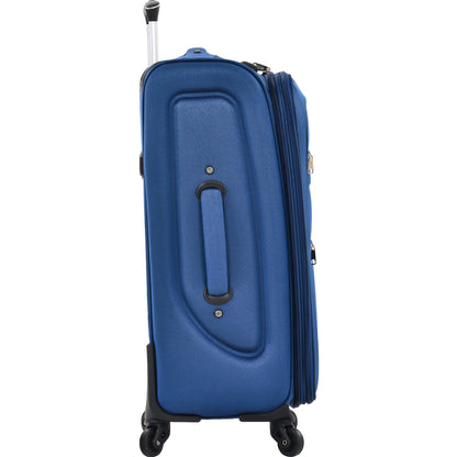 Blue softside luggage with extended telescoping handle and spinner wheels by HouseOfZazla on Tampa Home & Garden Store