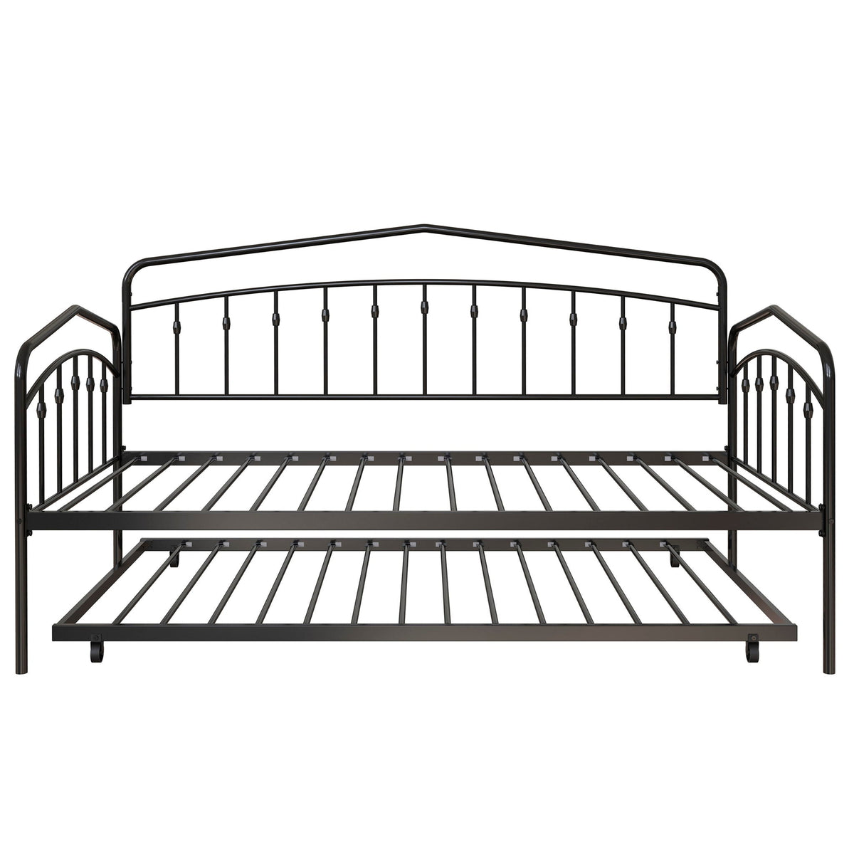 Fox daybed with twin trundle black metal frame on Tampa Home & Garden Store