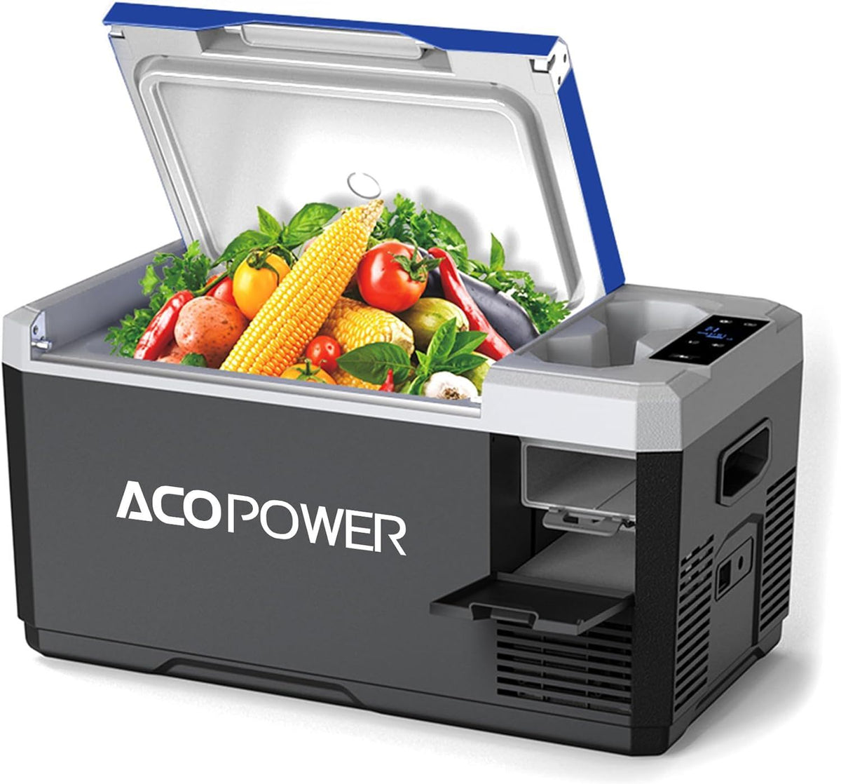 Portable refrigerator car freezer with app control, 12V 45W, black compact cooler by ACOPOWER on Tampa Home & Garden Store