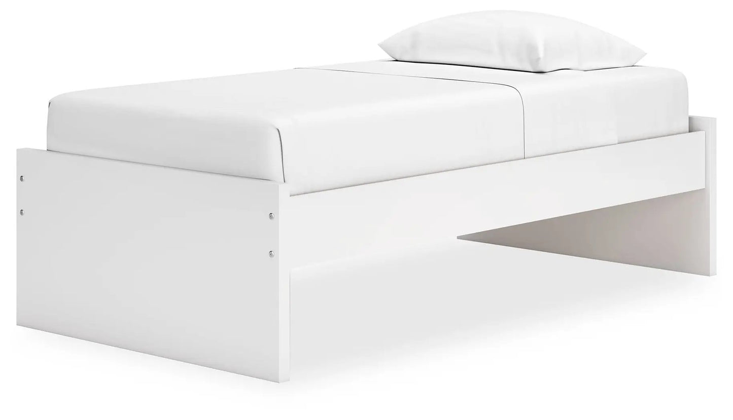 Onita platform storage bed in white by Unique Piece Furniture with clean panel sides on Tampa Home & Garden Store
