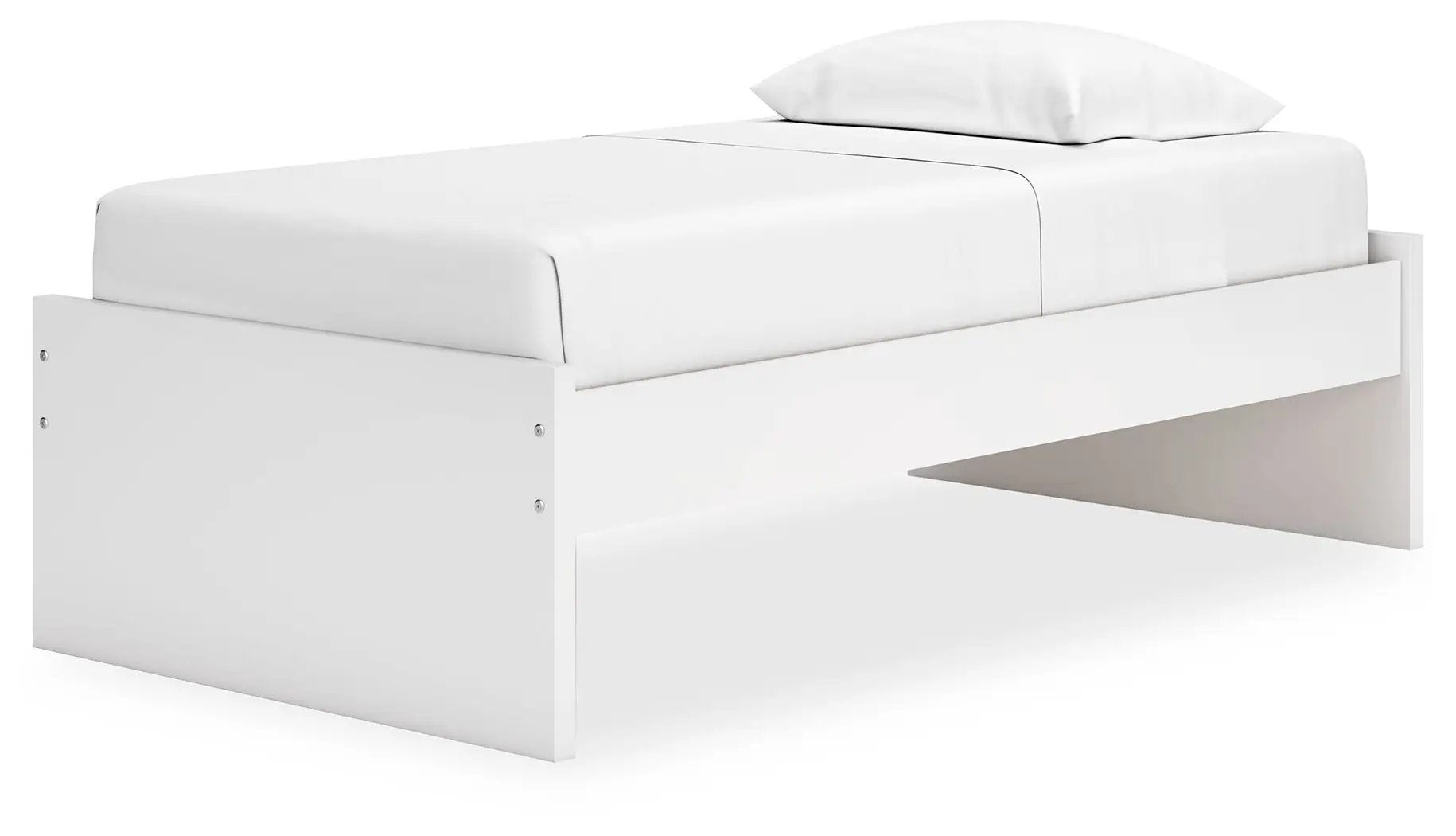 Onita platform storage bed in white by Unique Piece Furniture with clean panel sides on Tampa Home & Garden Store