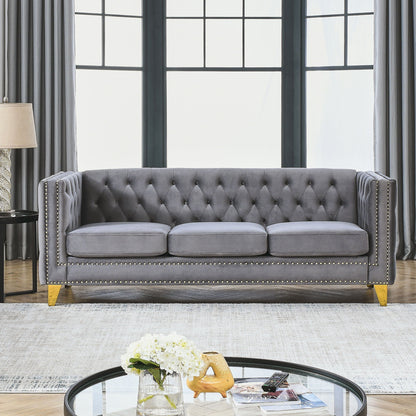 Upholstered Chesterfield Sofa for Living Room