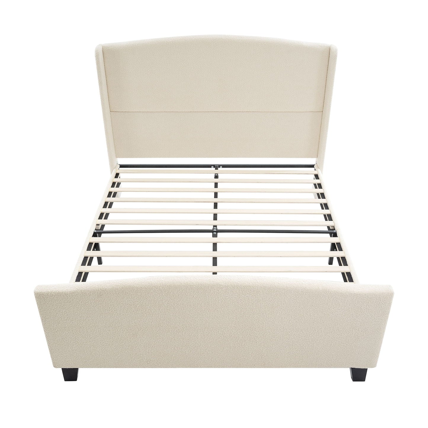 Sturdy Platform Bed Frame and a Padded Headboard