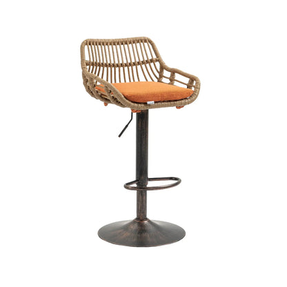 Modern Swivel Bar Stools with Footrest Set of 2