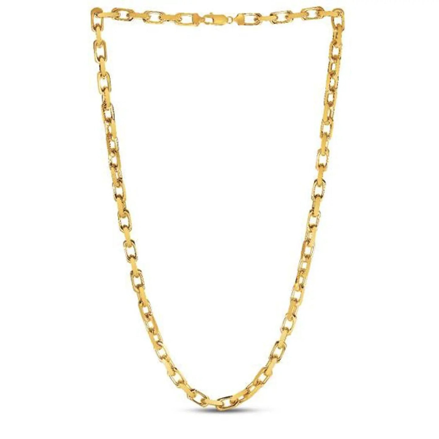 14k yellow gold French cable link chain necklace, 6.10 mm wide on Tampa Home & Garden Store