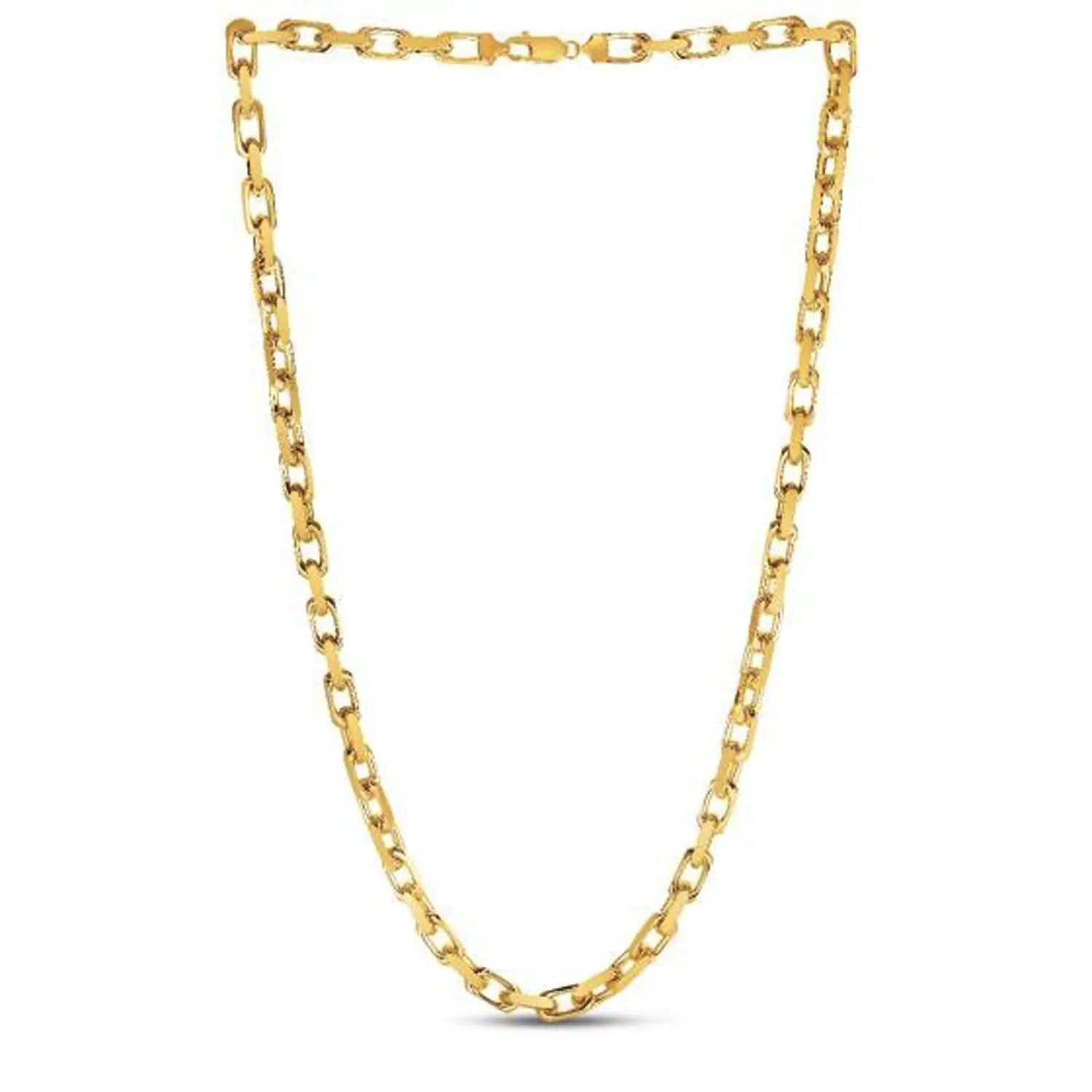 14k yellow gold French cable link chain necklace, 6.10 mm wide on Tampa Home & Garden Store