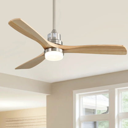 Indoor Ceiling Fan with Dimmable LED Light Remote