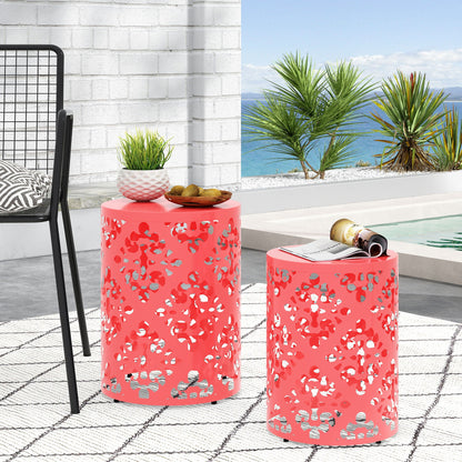 Modern Metal Outdoor End Table For The Patio