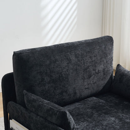 Mid Century Modern 3 Pillow Foldable Sofa Bed