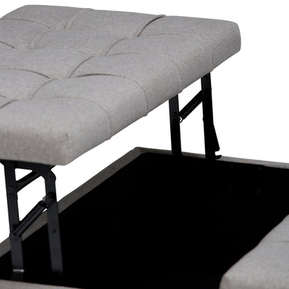 Harrison Upholstered Coffee Table Storage Ottoman