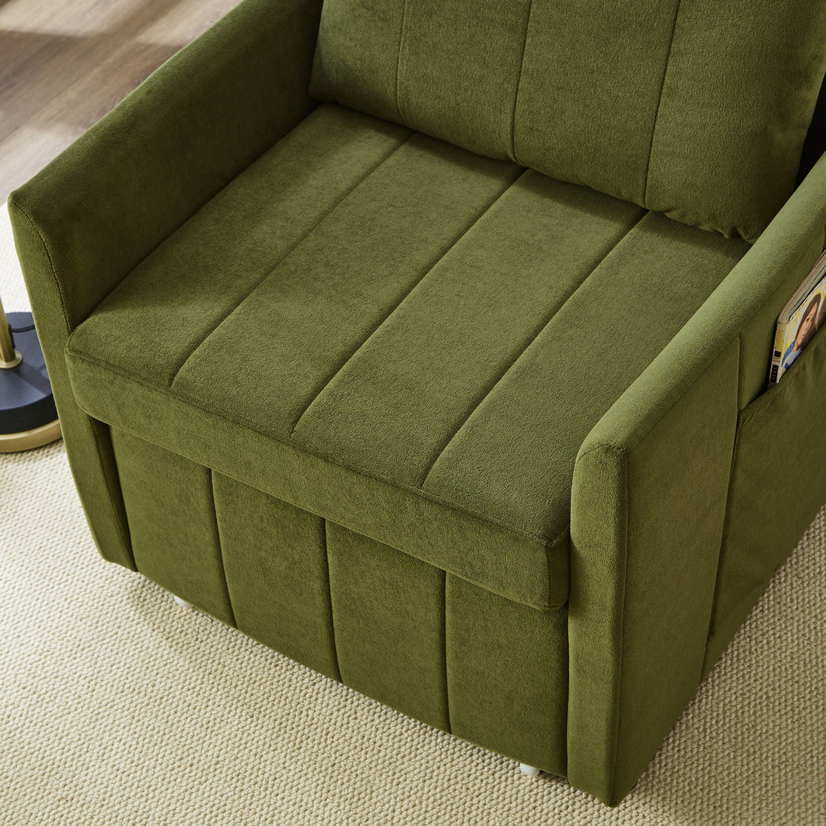 Convertible Sleeper Sofa and Storage Pockets