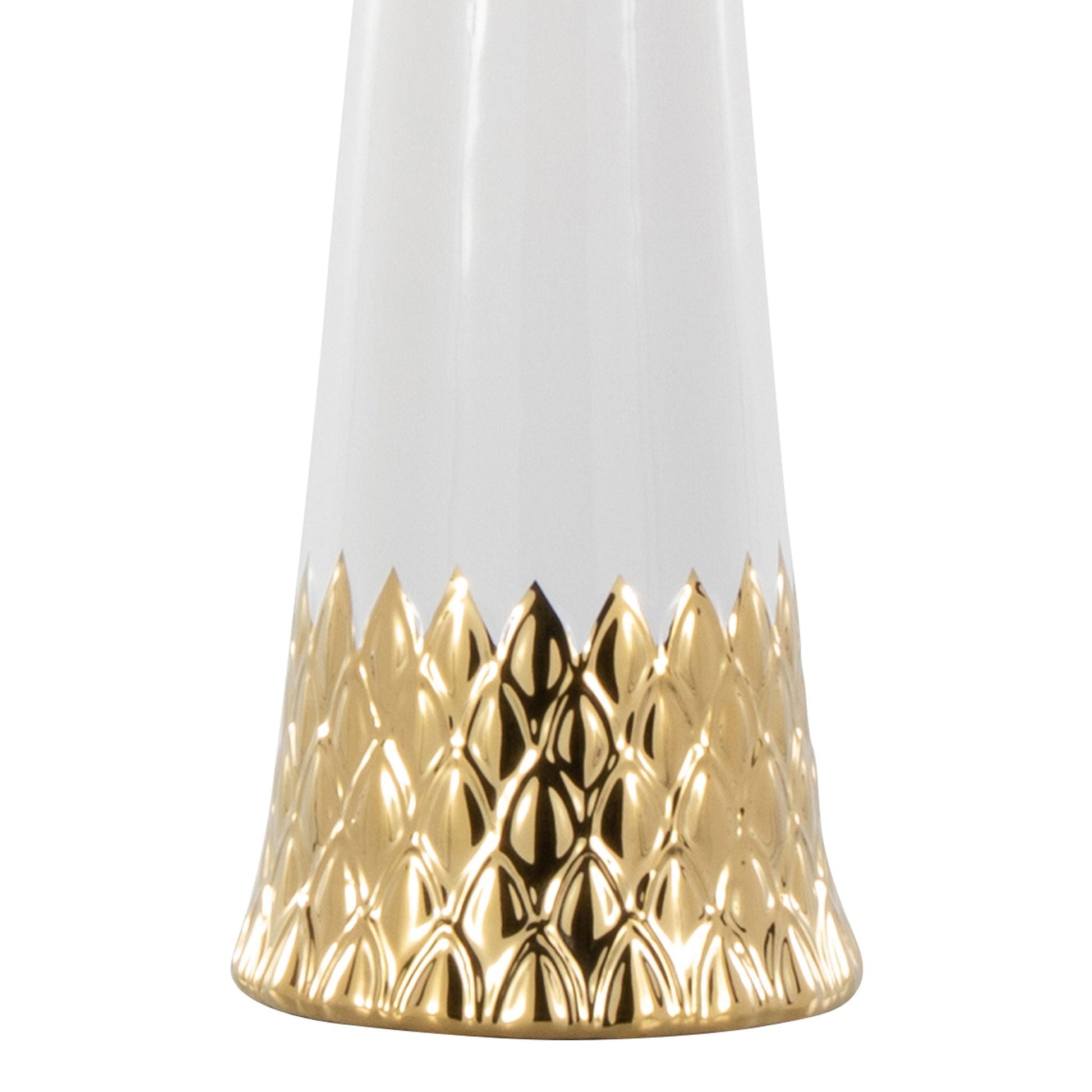 Penelope lamp by HouseOfZazla; white frosted glass top with gold textured base Tampa Store on Tampa Home & Garden Store