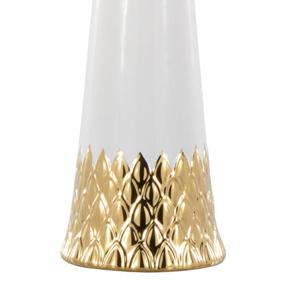 Penelope lamp by HouseOfZazla; white frosted glass top with gold textured base Tampa Store on Tampa Home & Garden Store