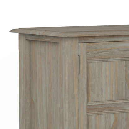 Burlington handcrafted low storage cabinet accent cabinet in weathered gray wood finish on Tampa Home & Garden Store