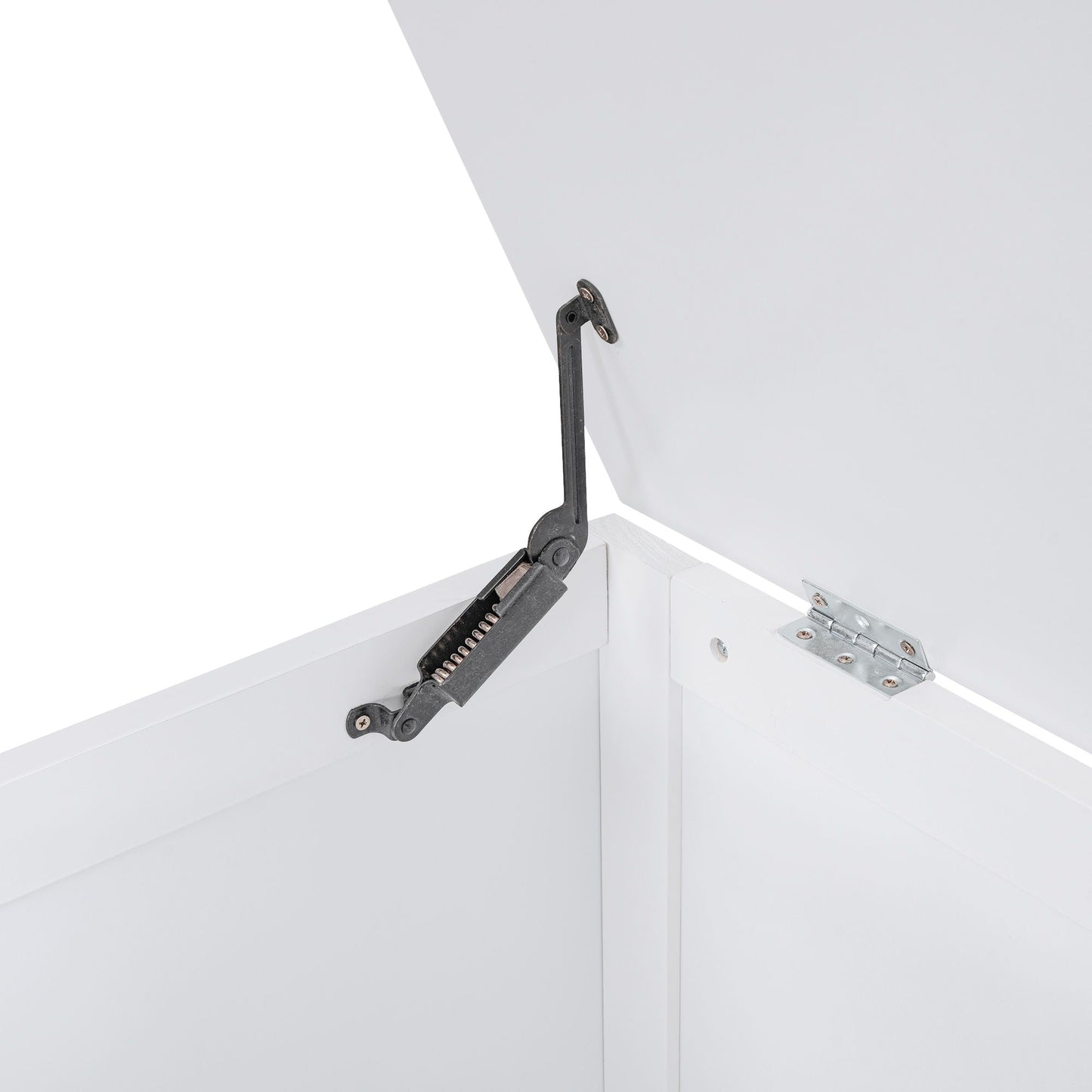 White daybed frame with exposed metal trundle hardware HouseOfZazla on Tampa Home & Garden Store