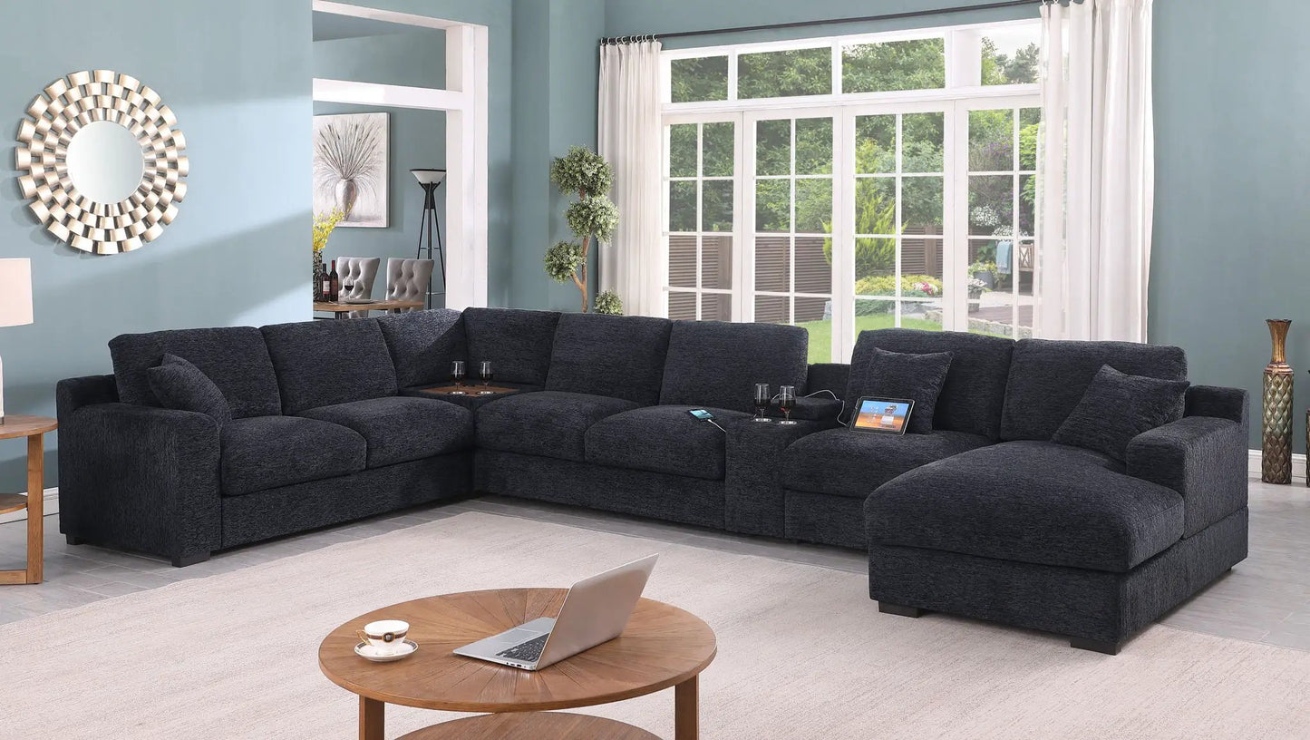 Celine Fabric Corner Sectional Sofa Right Chaise