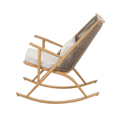 Elegant Outdoor Rocking Chair And Maple Finish